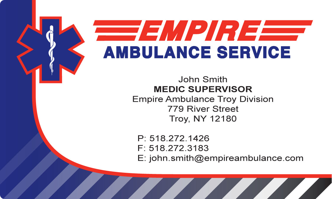 Empire Ambulance Service Business Card