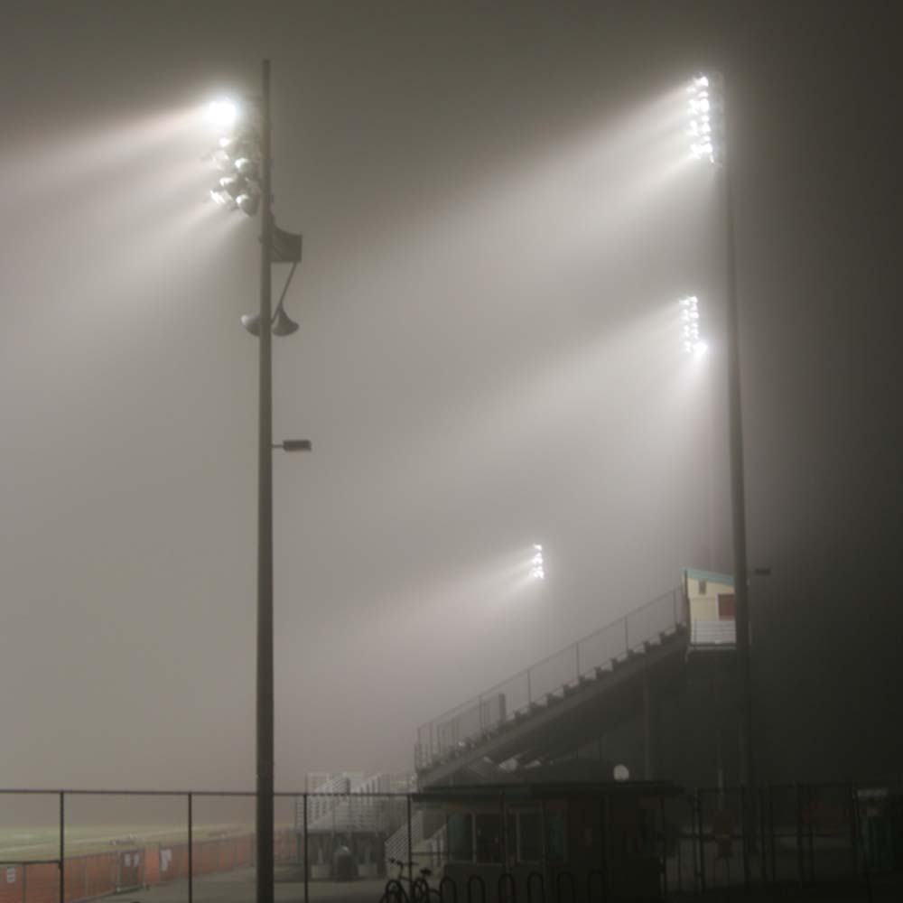 Foggy night at Eastlake High School